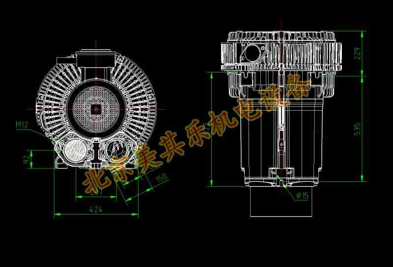 高壓鼓風(fēng)機(jī)cad簡(jiǎn)圖